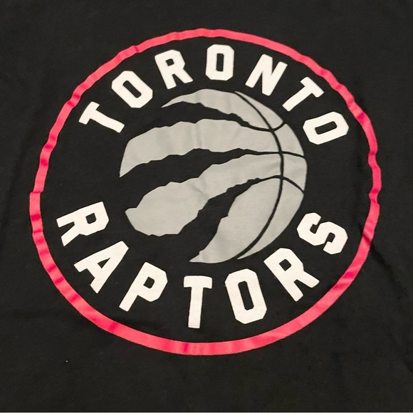 Toronto Raptors Kids Black T-Shirt Size Medium 7/8 - Picture 2 of 16